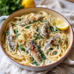 Creamy sardine pasta