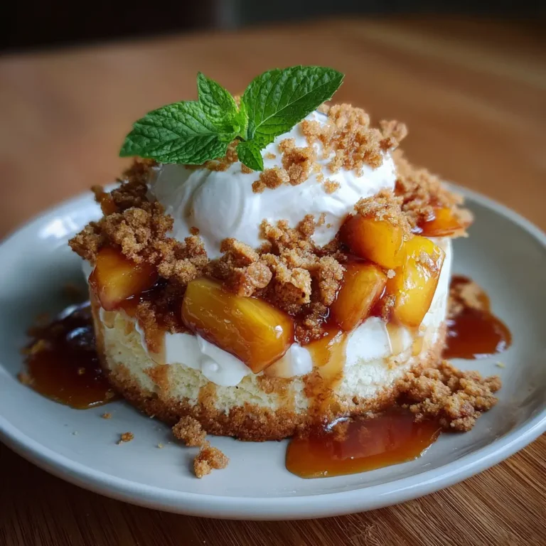 Drunken Peach Shortcake