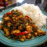 Pad Kra Pao (Thai basil chicken)