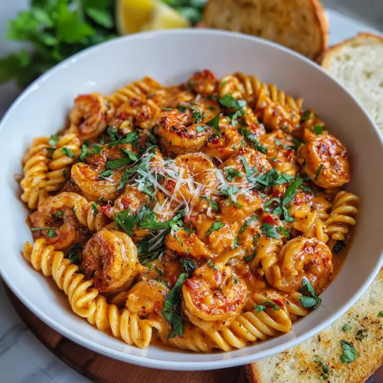Red Pepper Pasta with Shrimp