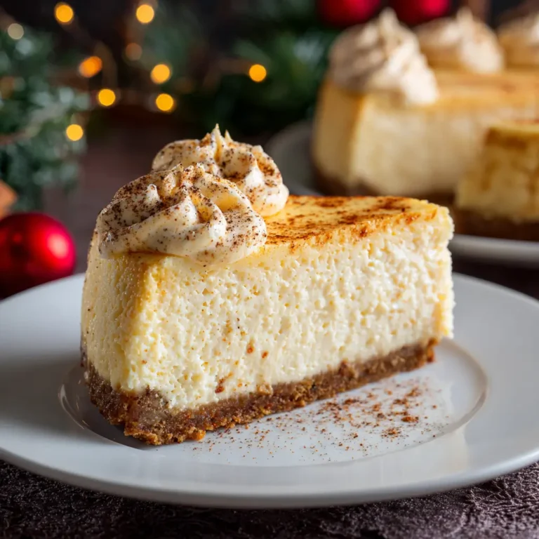Spiked Eggnog Cheesecake