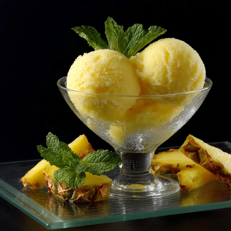 Tequila Pineapple Sorbet