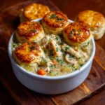 Chicken and biscuit pot pies