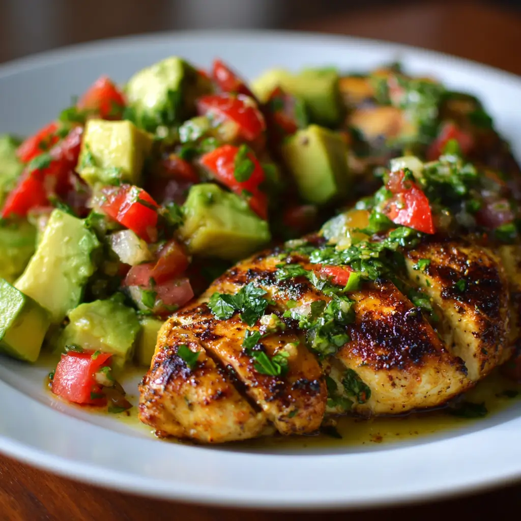Cilantro Lime Chicken with Avocado Salsa