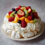 Fruity Pavlova with Bailey’s Whipped Cream