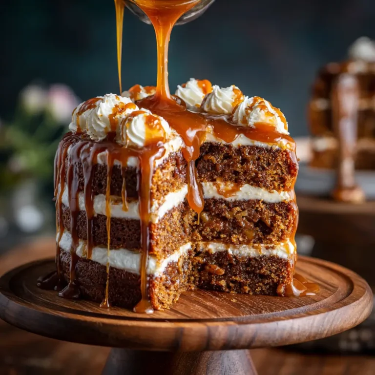 Gingerbread Layer Cake with Salted Whiskey Caramel
