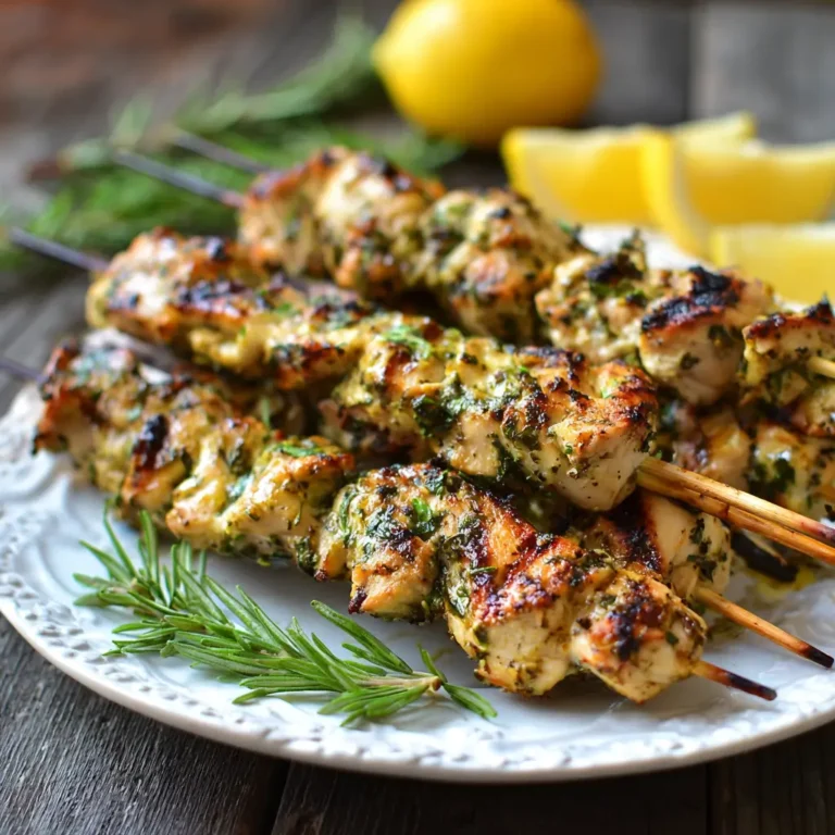 Grilled Lemon Herb Chicken Skewers