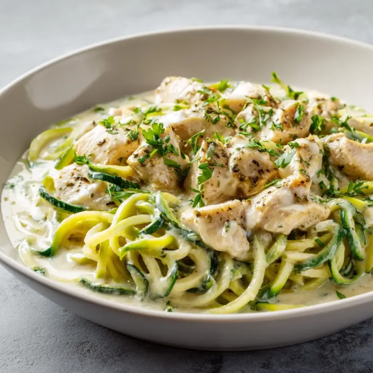 Healthy Chicken Alfredo with Zoodles