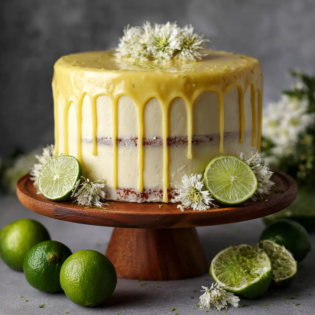 Margarita Cake (lime + tequila curd)