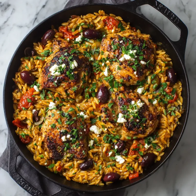 One-Pot Mediterranean Chicken & Orzo