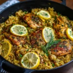 One‑pot lemon Italian herb chicken and rice