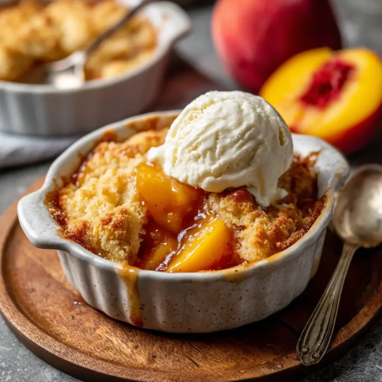 Peach Prosecco Cobbler