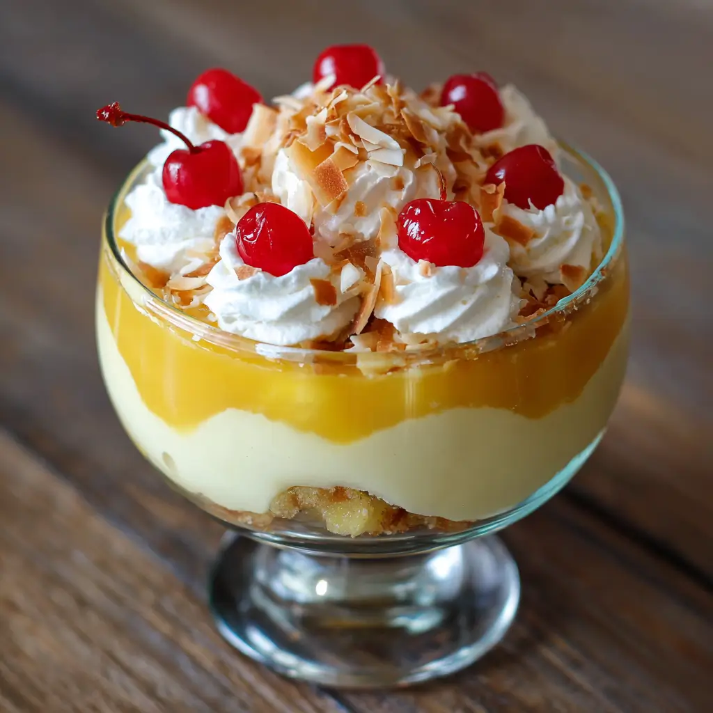 Pina Colada Custard Trifle
