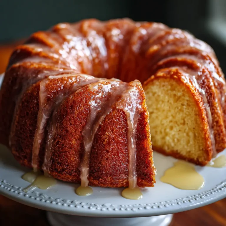 Rum‑Glazed Bundt Cake