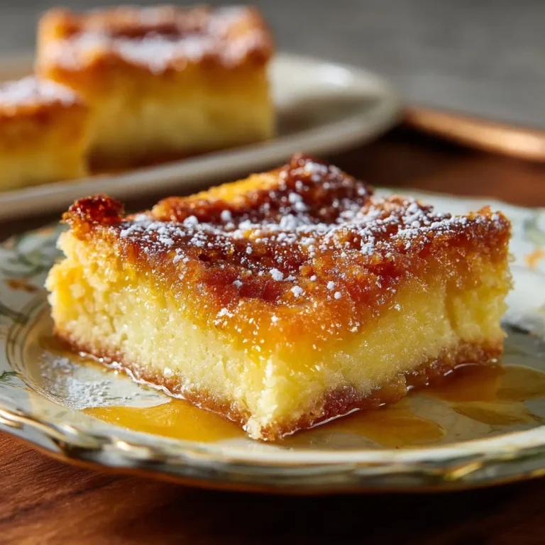 Rum‑Infused Gooey Butter Cake