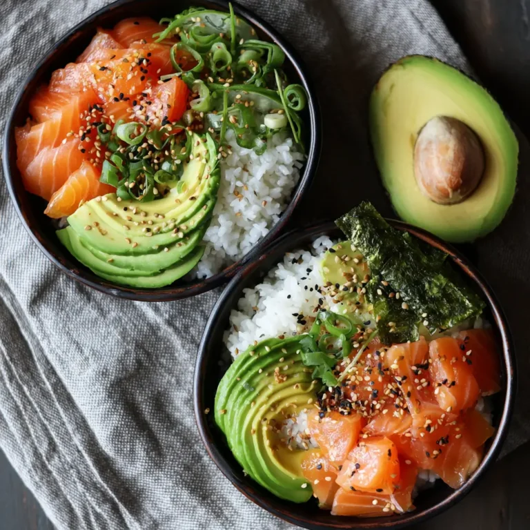 Salmon & Avocado Sushi Bowls