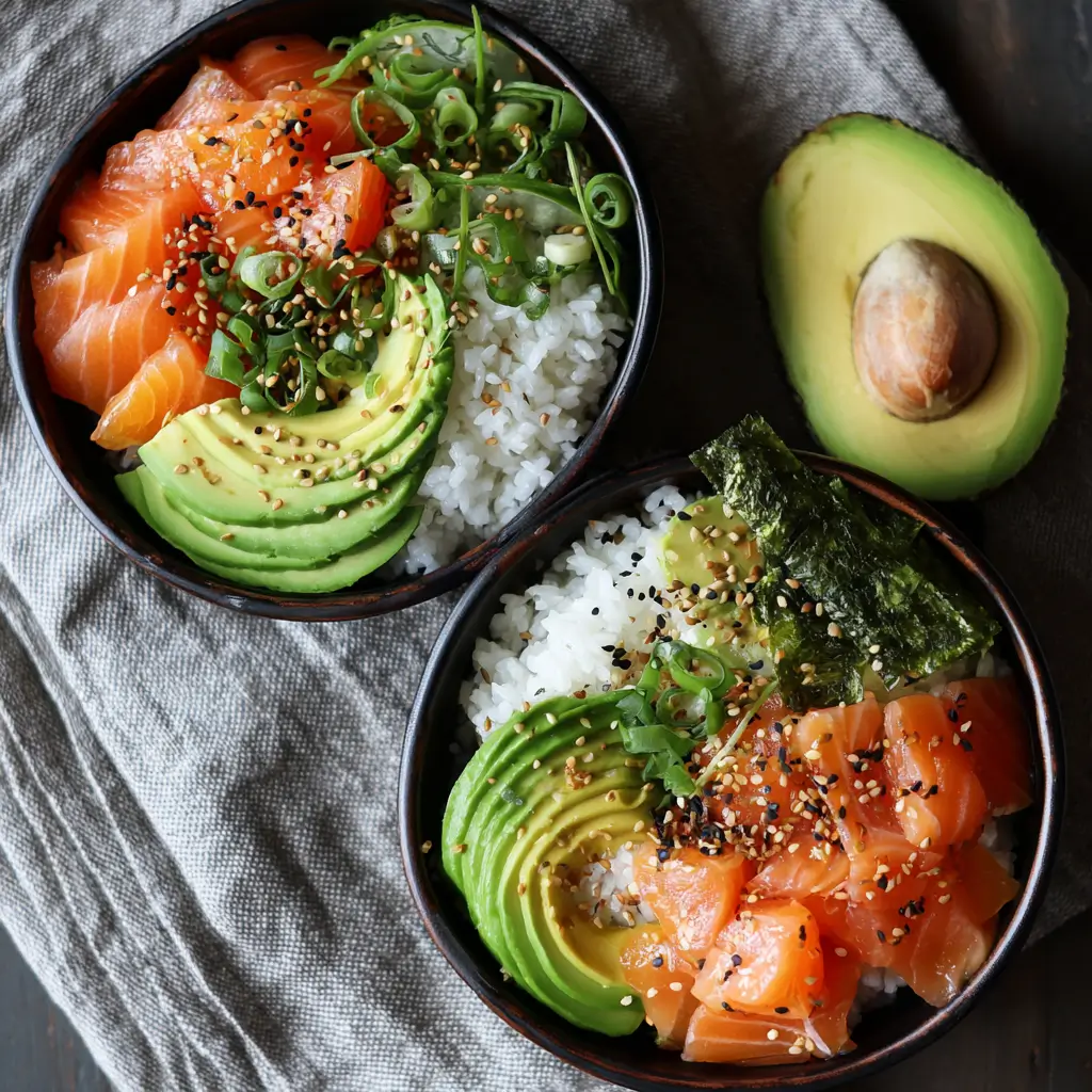 Salmon & Avocado Sushi Bowls