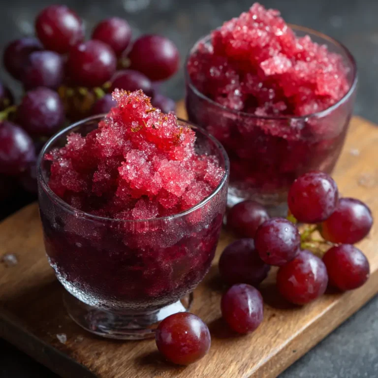 Spiced Zinfandel Granita with Grapes