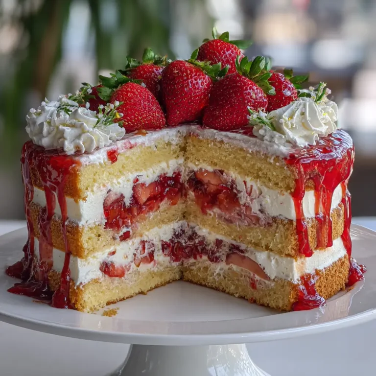 Strawberry Champagne Layer Cake
