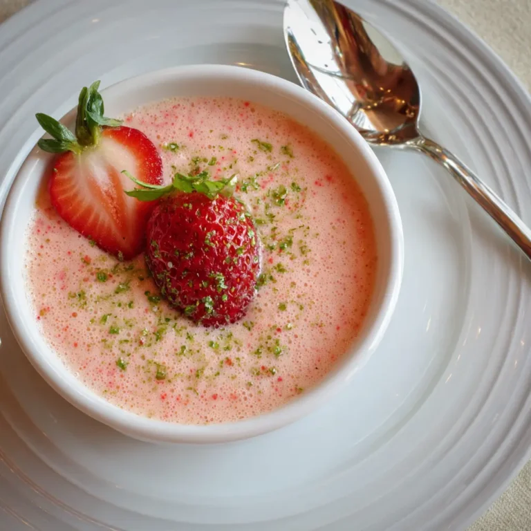 Strawberry Champagne Soup (dessert style)