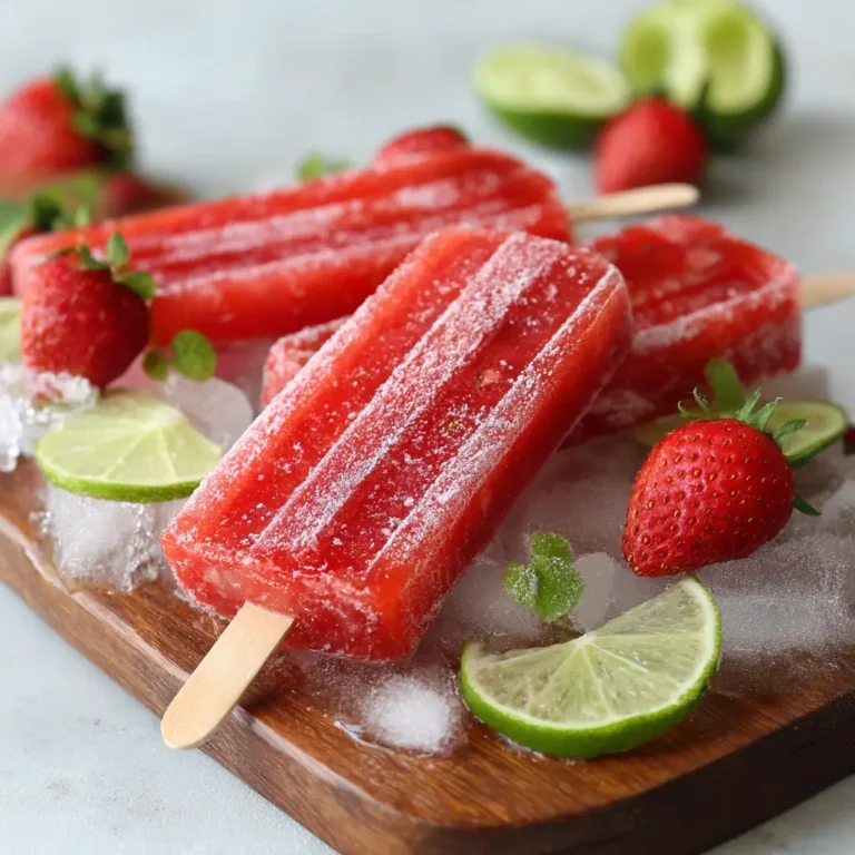 Strawberry Margarita Ice Pops