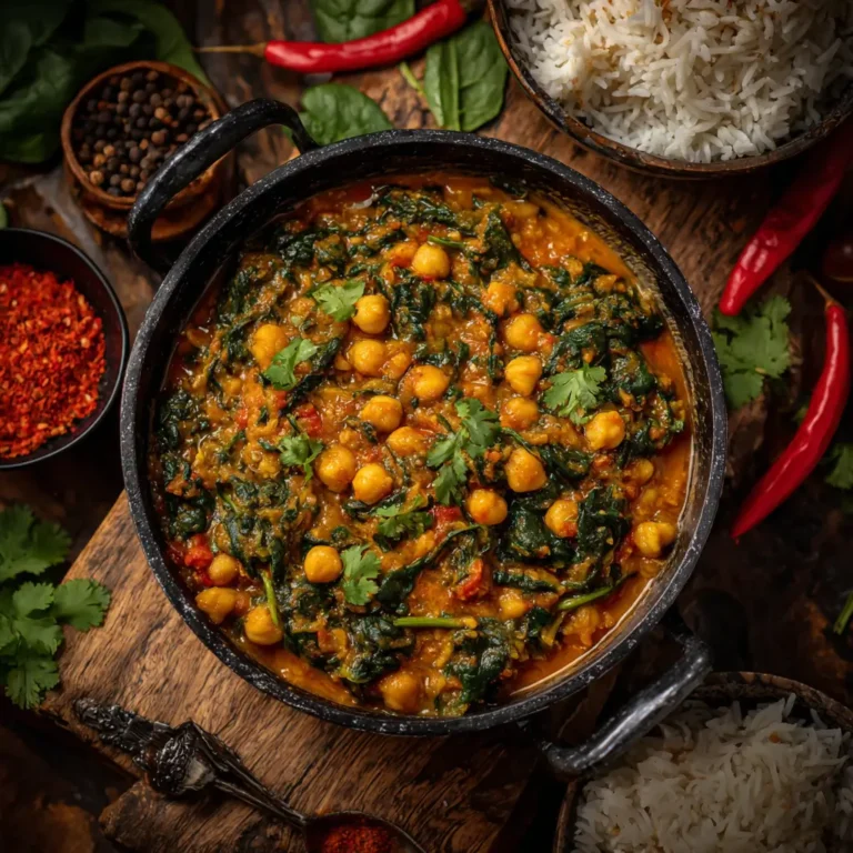 Vegan Chickpea & Spinach Curry
