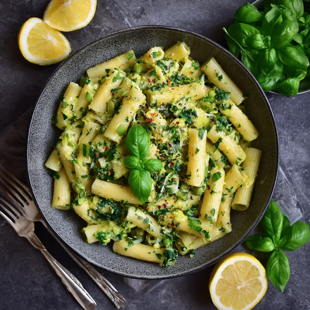 Vegan Lemon & Basil Pasta