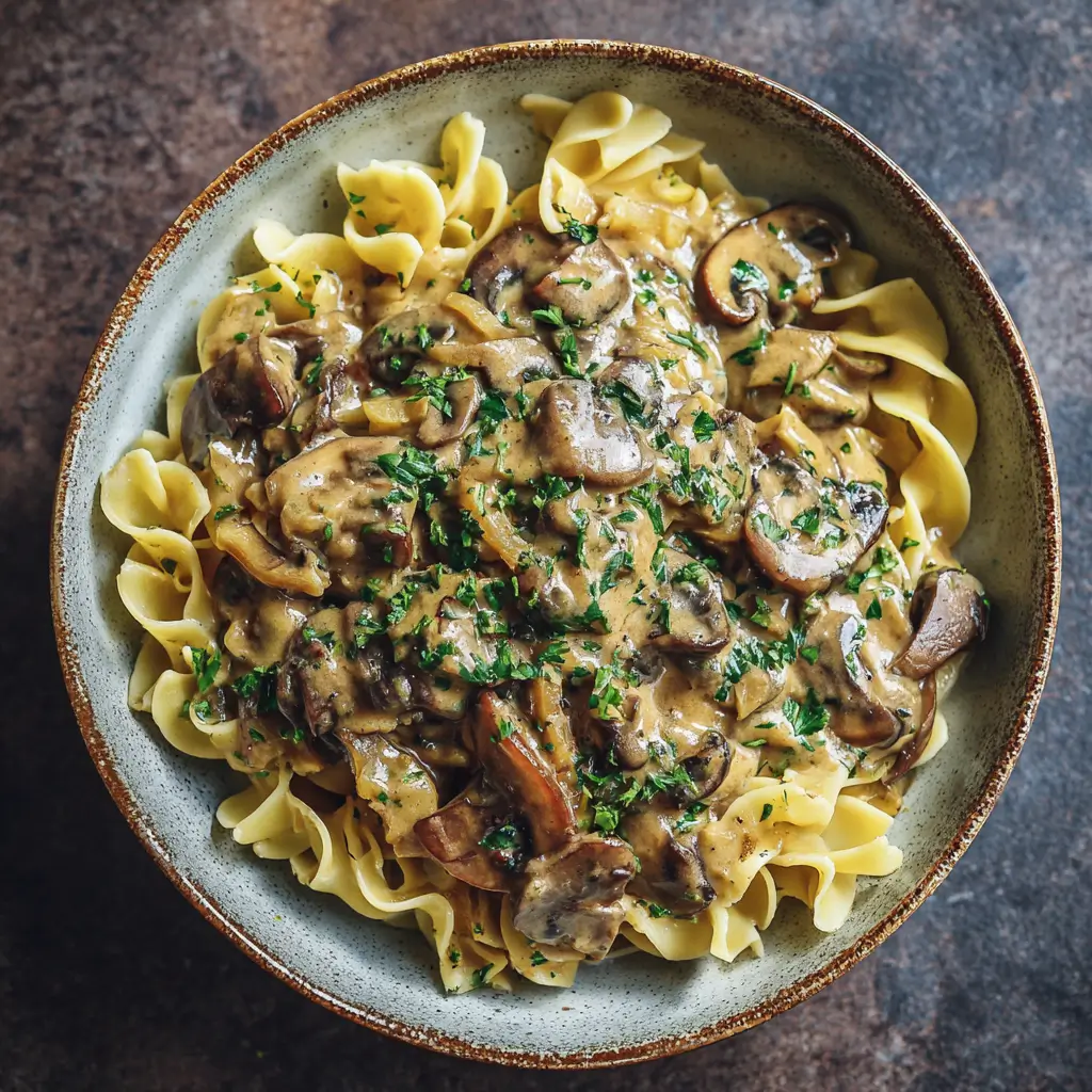 Vegan Mushroom Stroganoff