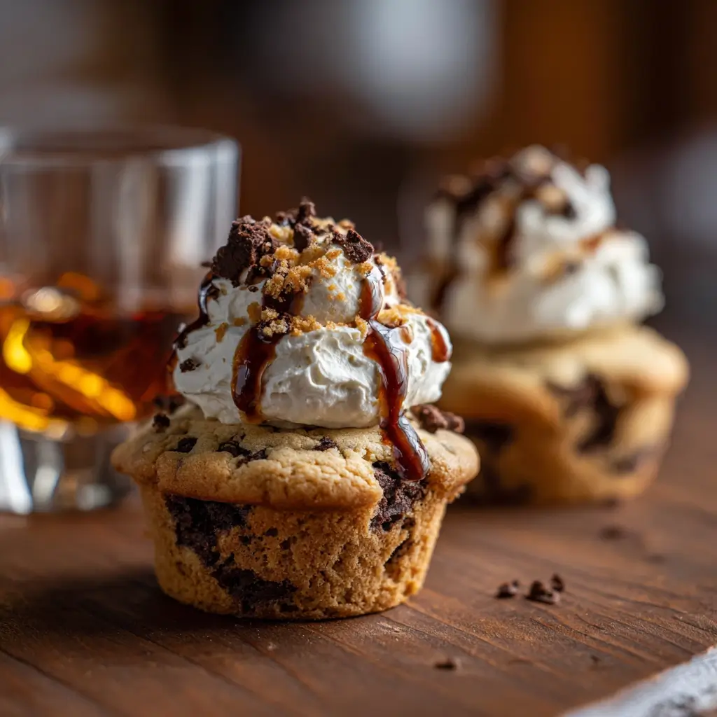 Whiskey‑Infused Cookie Cupcakes