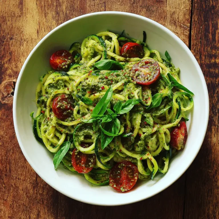 Zucchini Noodles with Avocado Pesto