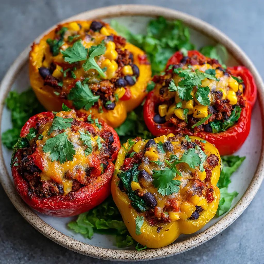 Black Bean & Corn Stuffed Peppers