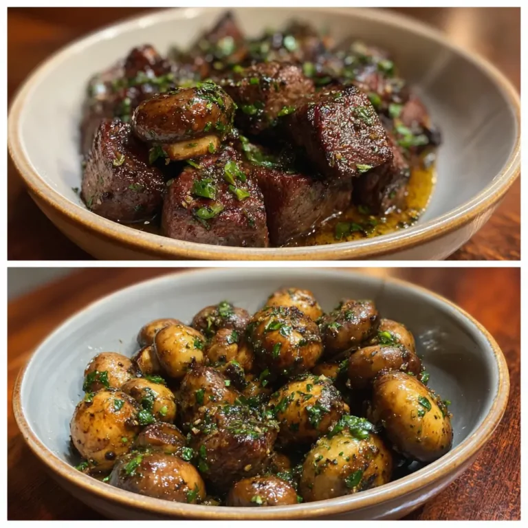 Garlic Butter Steak Bites & Mushrooms