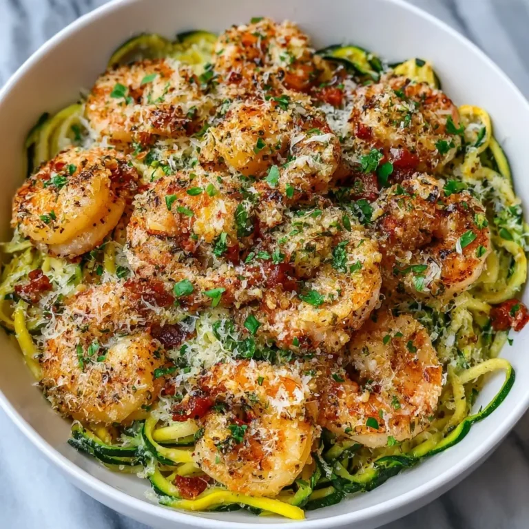 Garlic Parmesan Shrimp & Zoodles