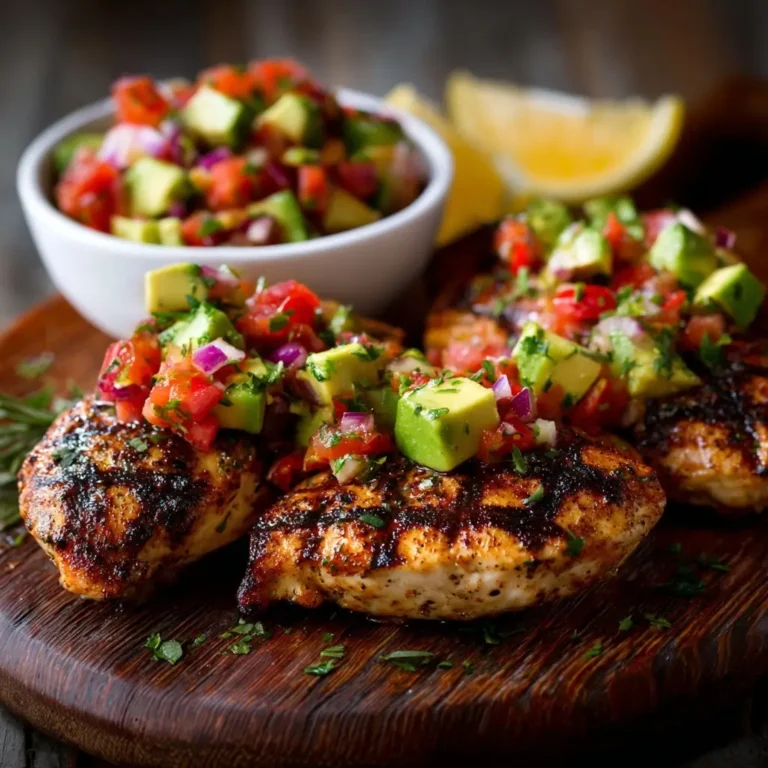 Grilled Lemon Chicken with Avocado Salsa