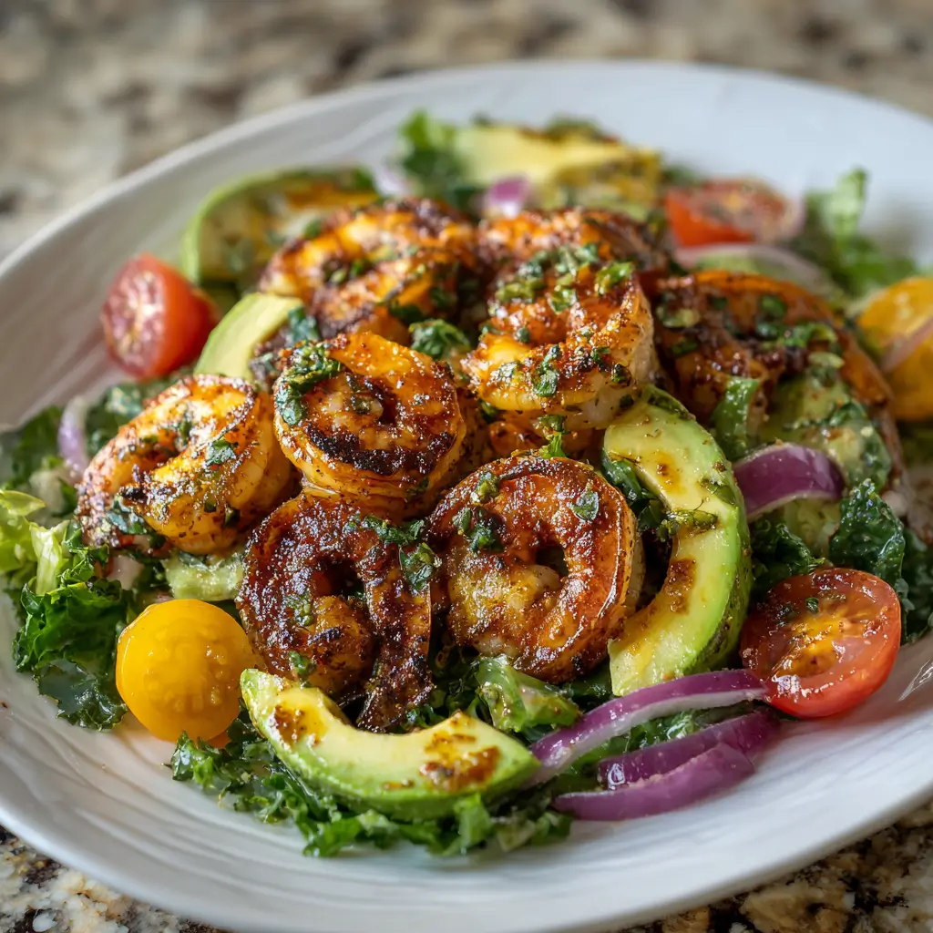 Grilled Shrimp & Avocado Salad