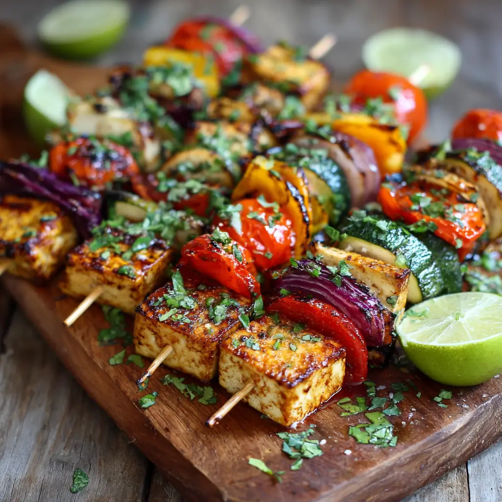 Grilled Tofu & Vegetable Skewers