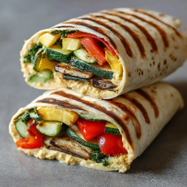 Grilled Veggie and Hummus Wraps
