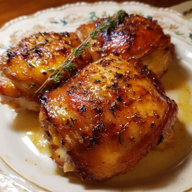 Lemon Garlic Roasted Chicken Thighs