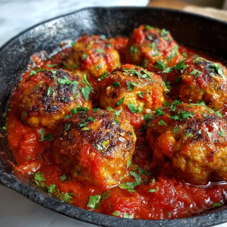 Mediterranean Turkey Meatballs in Tomato Sauce