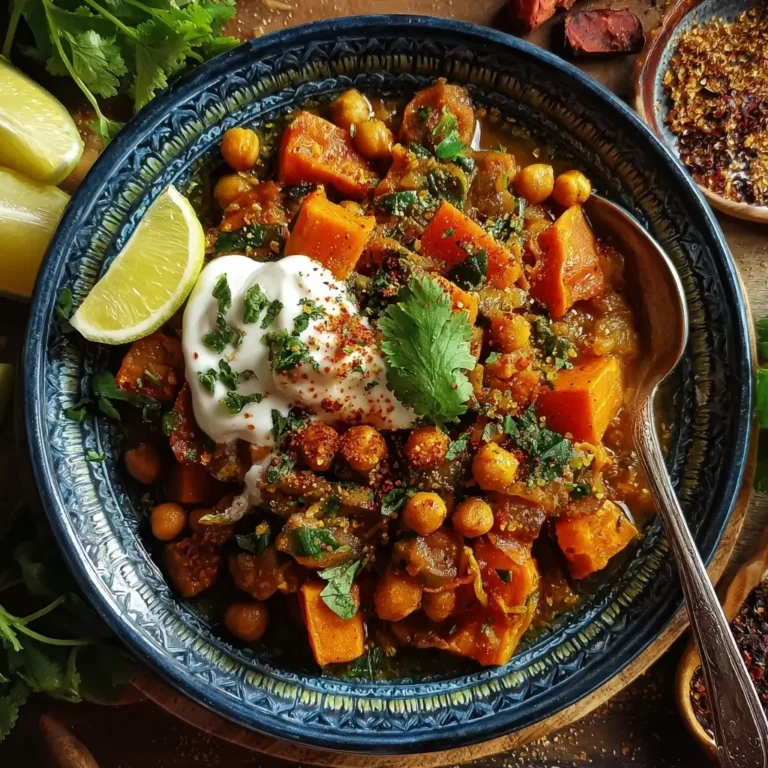 Moroccan Chickpea & Sweet Potato Tagine