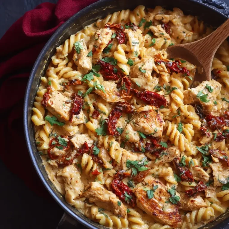 One-Pot Creamy Sun-Dried Tomato Chicken Pasta