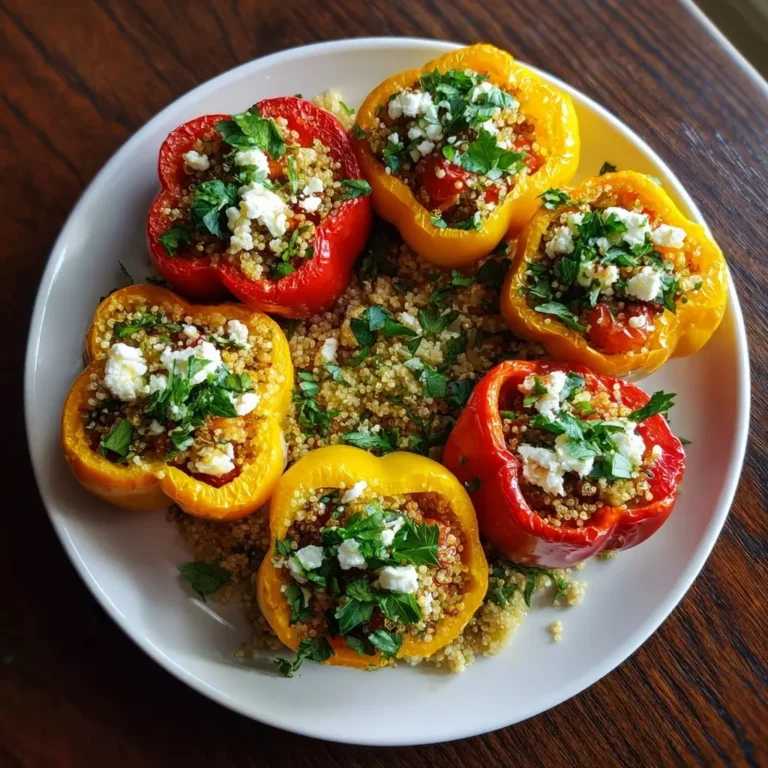 Quinoa Stuffed Bell Peppers with Feta