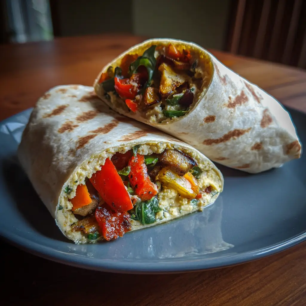 Roasted Vegetable & Hummus Wrap