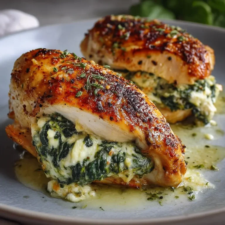 Spinach and Cheese Stuffed Chicken Breasts