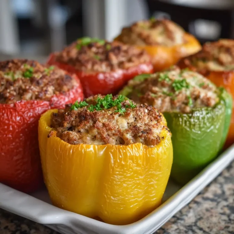 Stuffed Bell Peppers with Ground Turkey