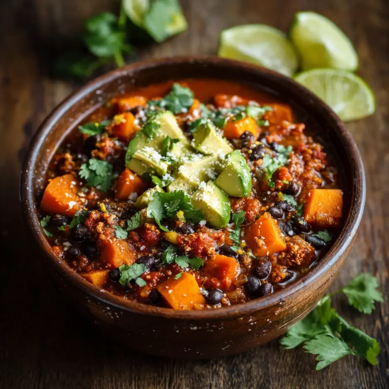 Vegan Sweet Potato & Black Bean Chili