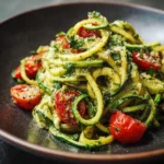 Zucchini Noodles with Creamy Pesto
