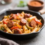 Cajun Turkey Sausage & Peppers Pasta (pork-free)