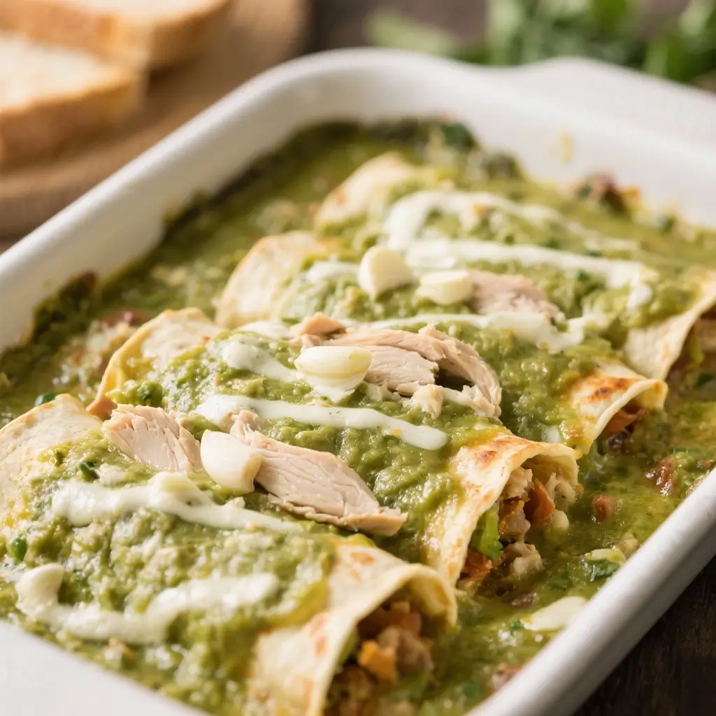 Garlic Butter Chick Enchiladas Verde (turkey)