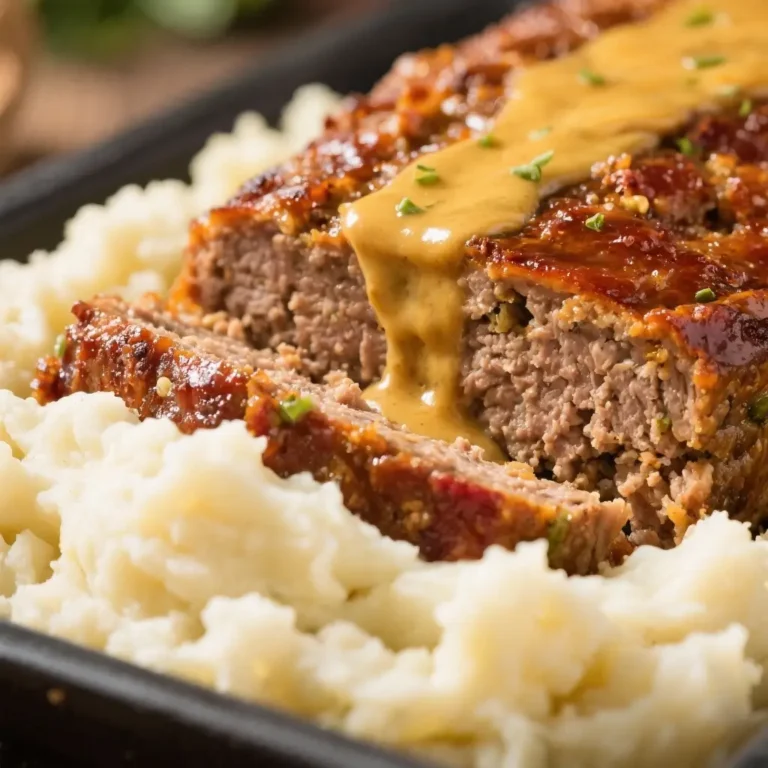 Honey Mustard Turkey Meatloaf with Mashed Cauliflower